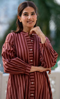 BROWN TOFFEE STRIPED DRESS