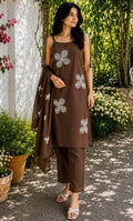 ROUGH BROWN KURTA SET