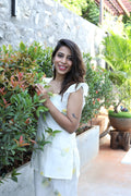 ADVIKA – WHITE CHANDERI COORDS