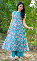 TEAL FLORAL CO-ORD SET