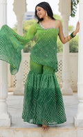 VIHANA GREEN LEHERIYA CO ORD SET
