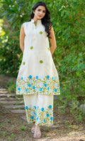 SIYA EMBROIDERED COTTON KURTA SET