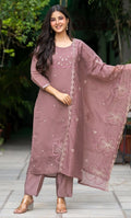 TURKISH ROSE CHANDERI SUIT SET