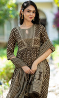 BOOTI CURL ANARKALI SET