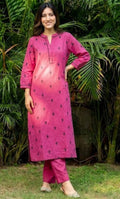 PINK PIKES SPADES COTTON KURTA SET