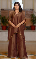 VEIL MOCHA TISSUE KAFTAN SET
