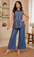 INDIGO BOHO FRING CO-ORD SET
