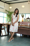 PRACHNA – WHITE POLKA EMBROIDERY DRESS