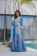 Atasi Blue Ombre Anarkali Set