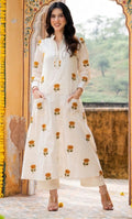 SEOUL MUSTARD LOTUS KURTA CO ORD SET