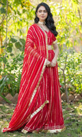 THANI RED VISCOSE LEHENGA SET