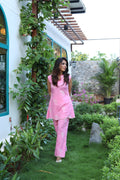 DHRITI – PINK KOTA EMBROIDERY COORDS WITH PEARLS