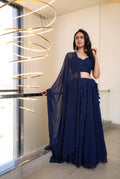 Twilight Navy Blue Chikankari Lehanga