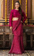 UTSAVA WINE PRE DRAPED SAREE