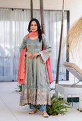 Nafs Sage Anarkali Set