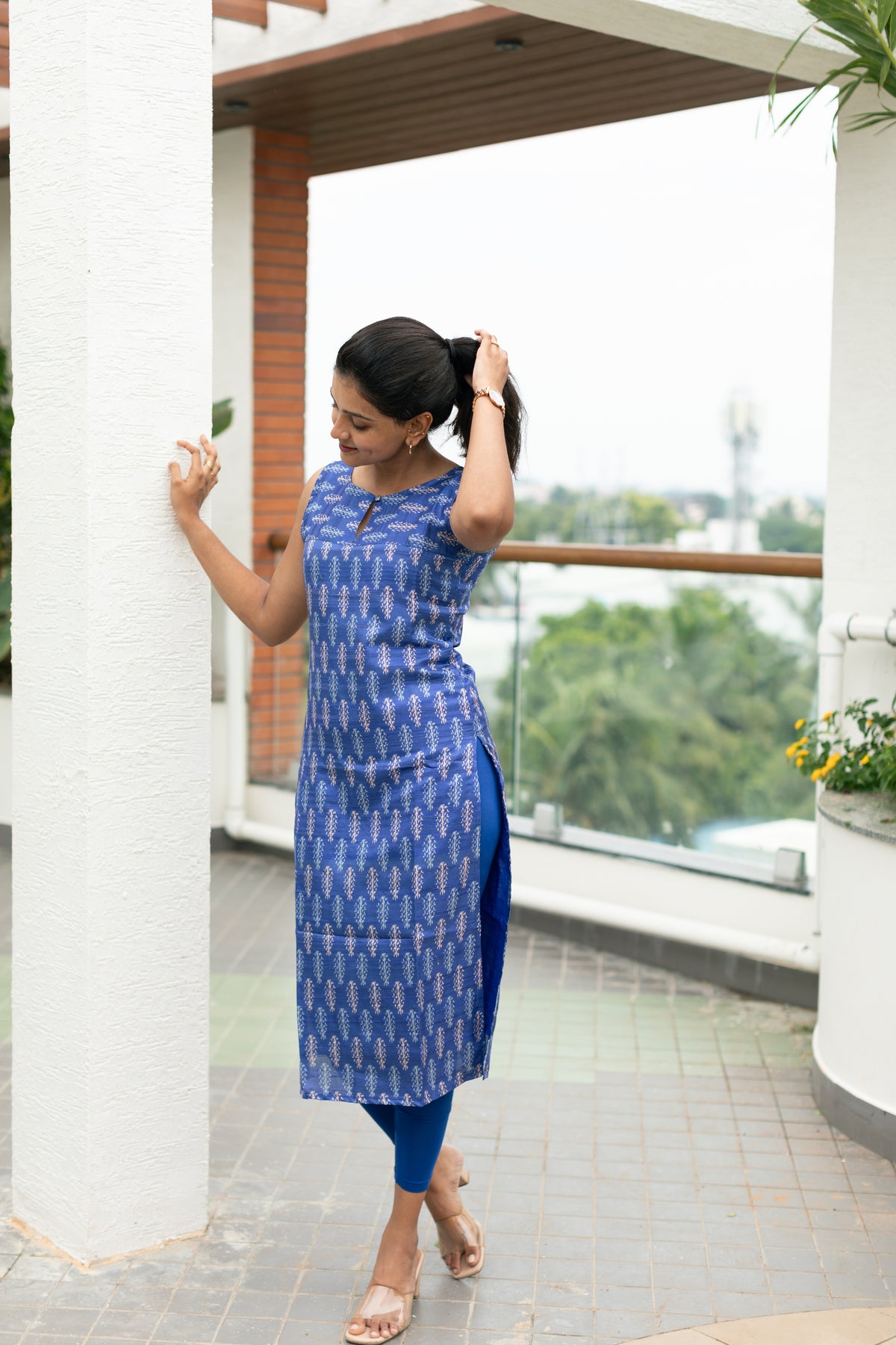 ATHIRAI BLUE KURTA