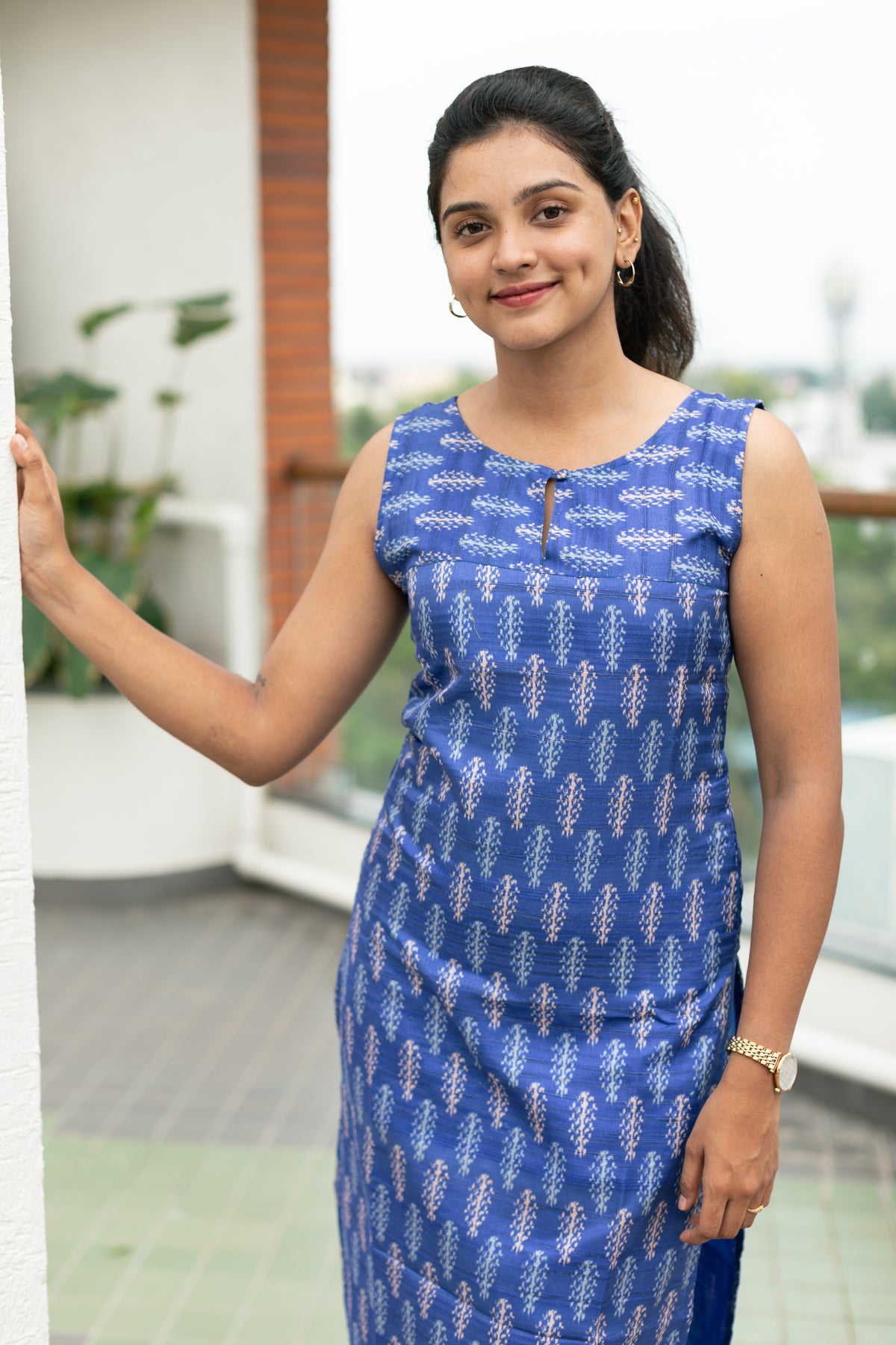 ATHIRAI BLUE KURTA