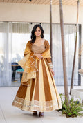 Mishi Brown Beige Anarkali Set