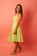 MAYA - GREEN HALTER DRESS
