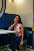SVARA - PINK LINEN TOP