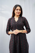 BLACK DOT KURTA  CO-ORD SET