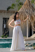 Moonflower Crop Top with Palazzo Set