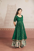 GREEN & KALAMKARI LAYERED MAXI