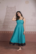 BLUE DOTS BORDER DRESS