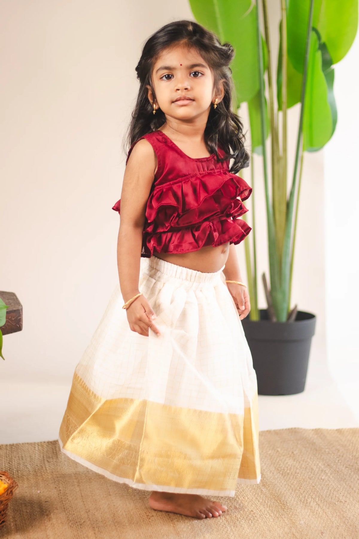 Thulasi Maroon Mini