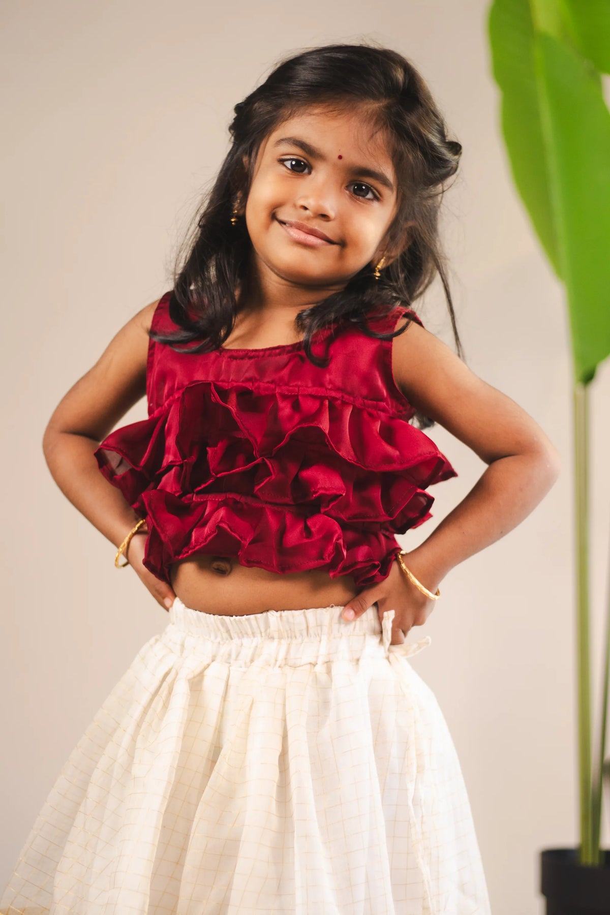 Thulasi Maroon Mini