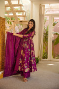 RUDRAJA COTTON ANARKALI SUIT SET