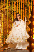 SURI WHITE ORGANZA ANARKALI SUIT SET
