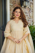 STARLING IVORY ANARKALI SUIT SET
