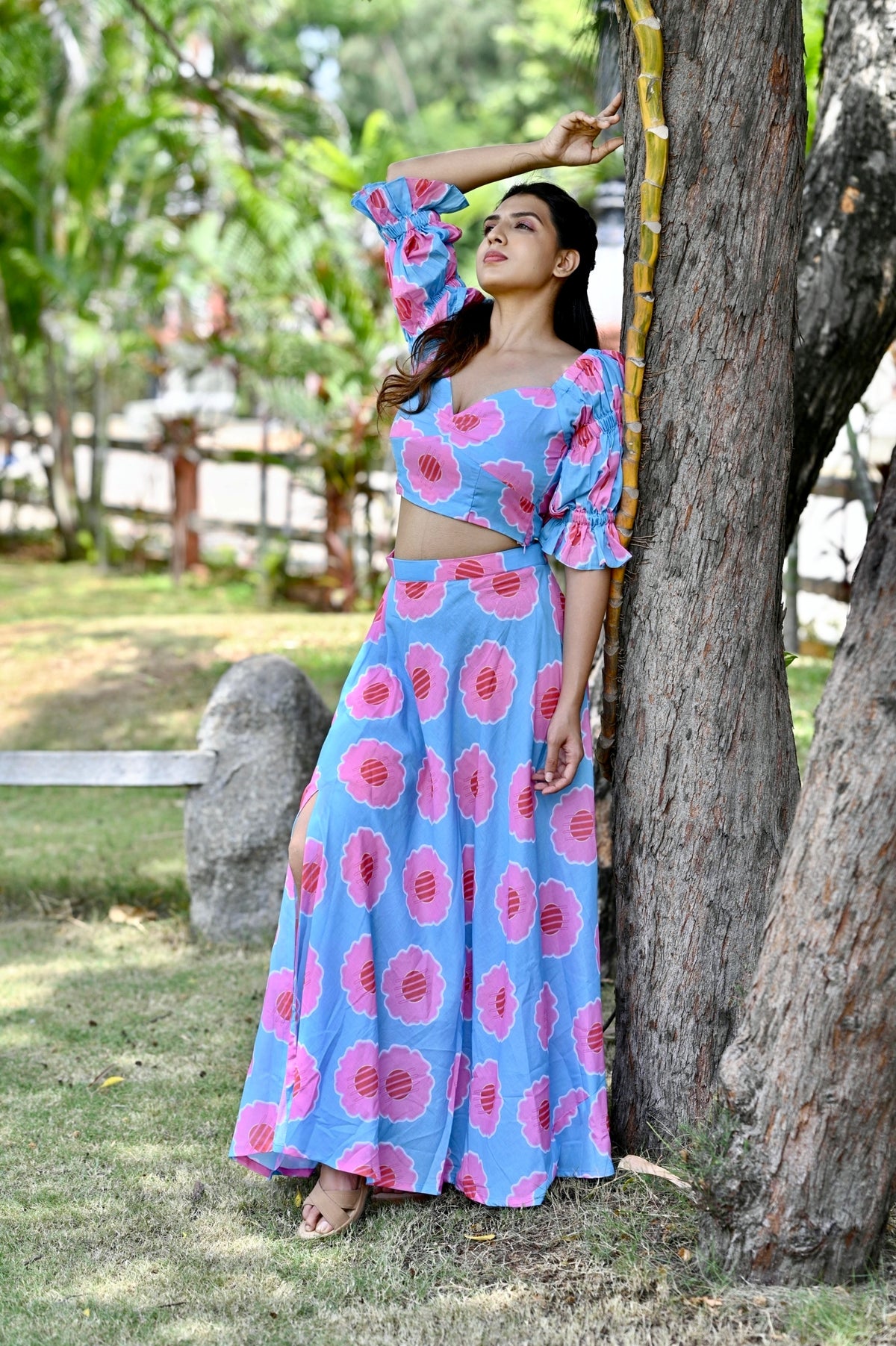 Netra floral skirt and top co-ord set