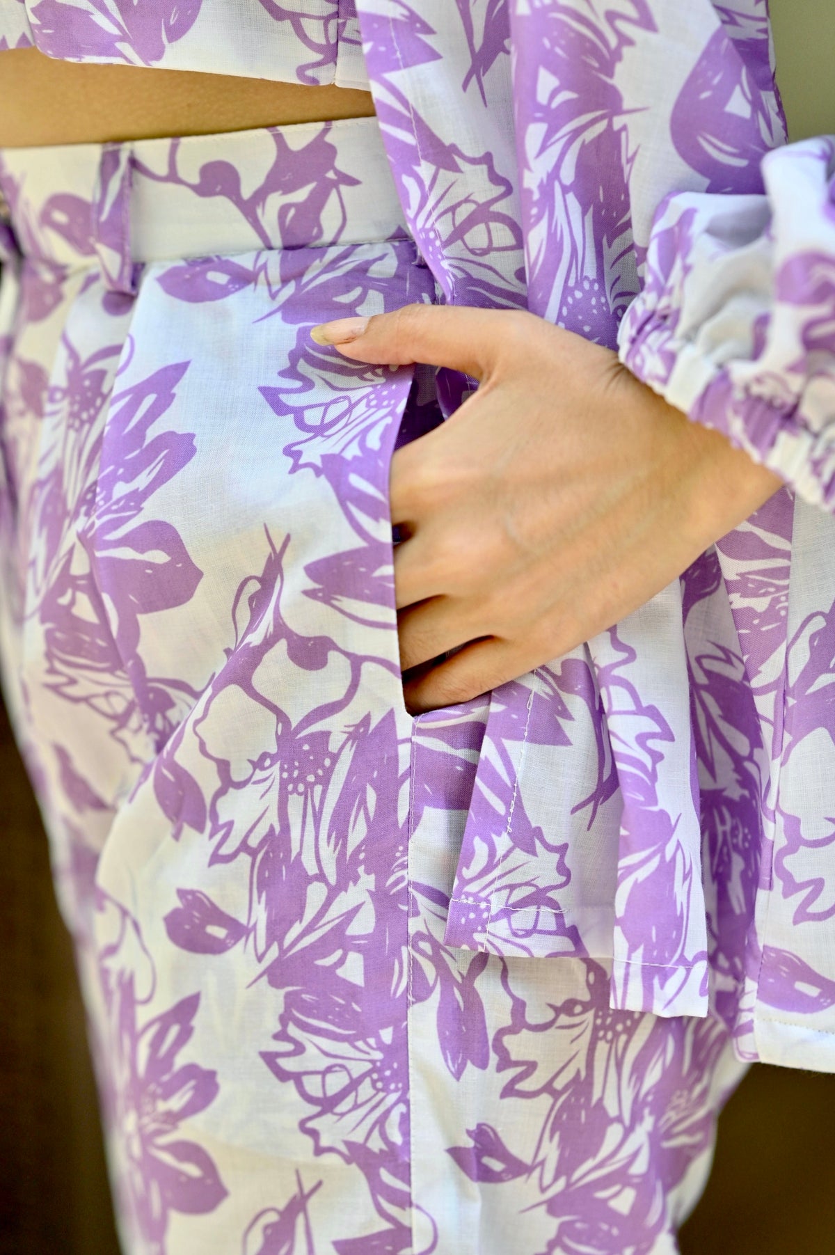 Ela Purple Floral Co-Ord Set
