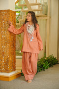 IBRAA PINK COTTON FARSHI SALWAR SET