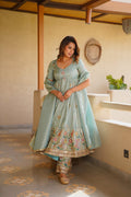AVYAANA EMBROIDERED ANARKALI SUIT SET