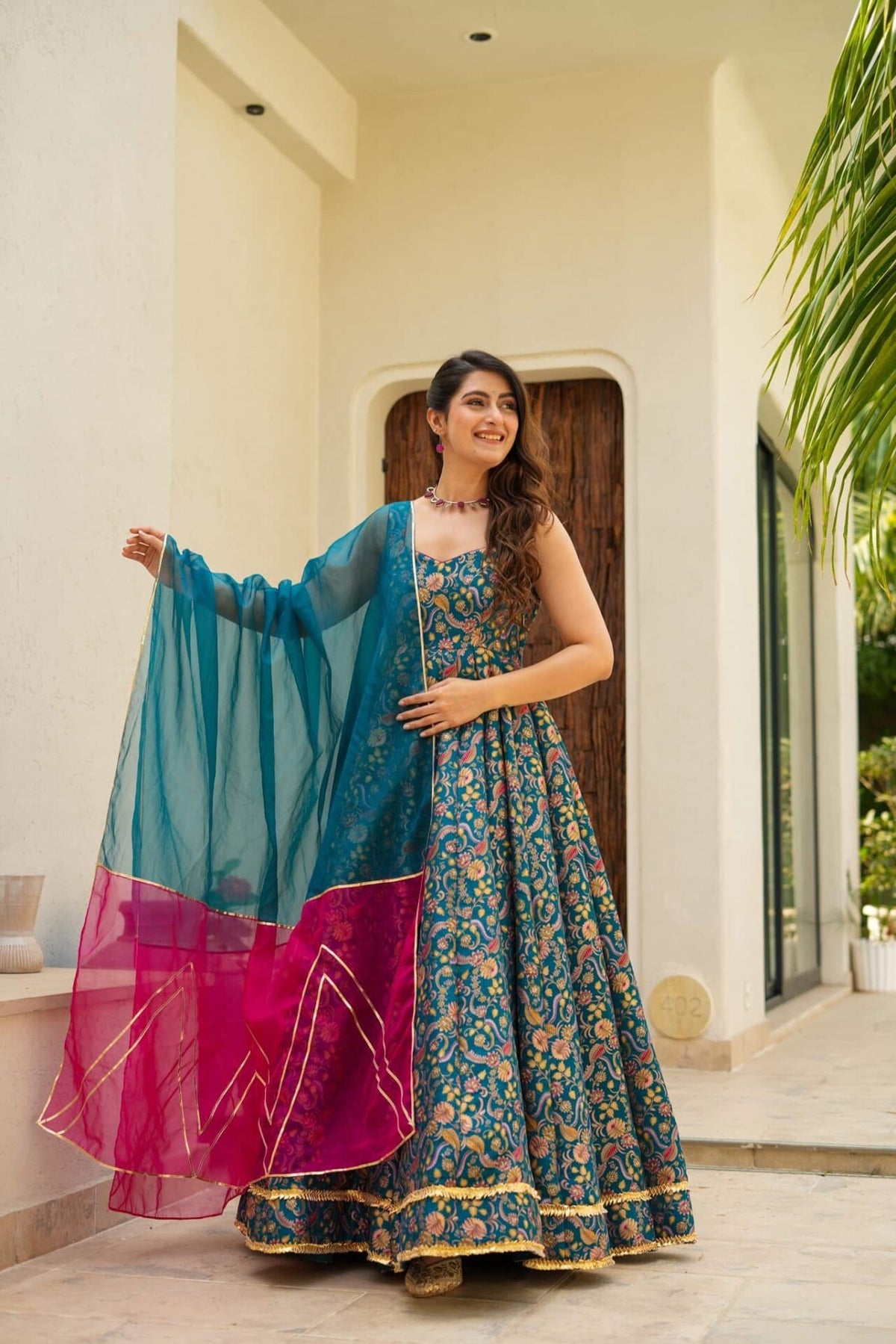 Aarohi silk heavy maxi set