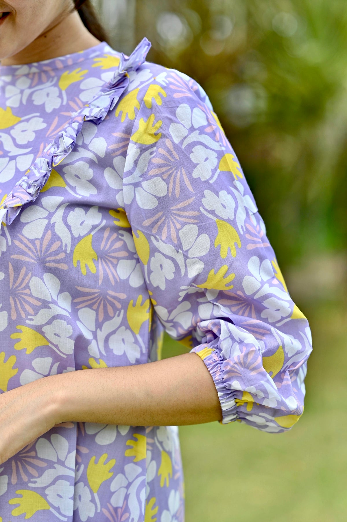 Lilac - Cotton Midi Dress