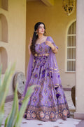 PURPLE SHIMMER HEAVY LEHENGA SET