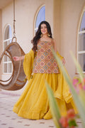 AKSHIVYA YELLOW HEAVY KURTA SET
