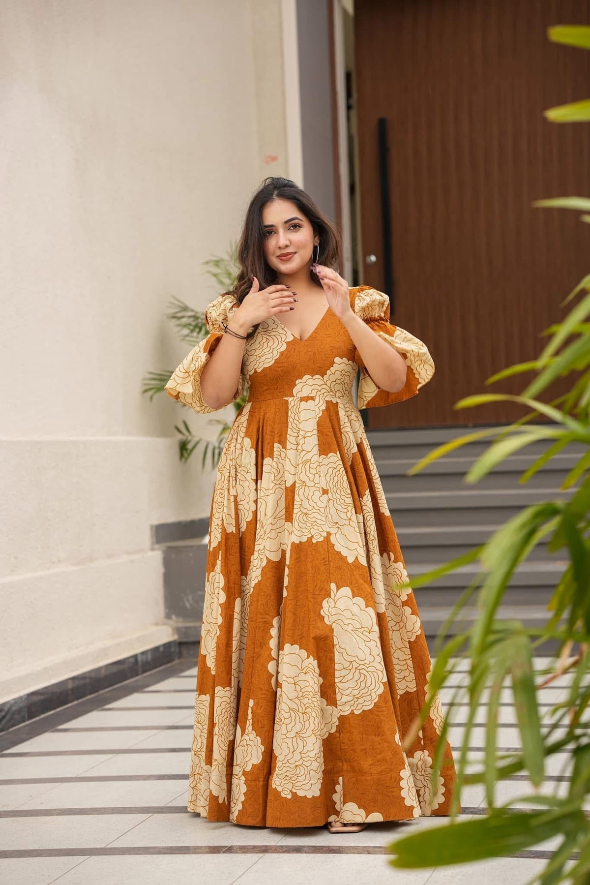 Sunflower cotton maxi