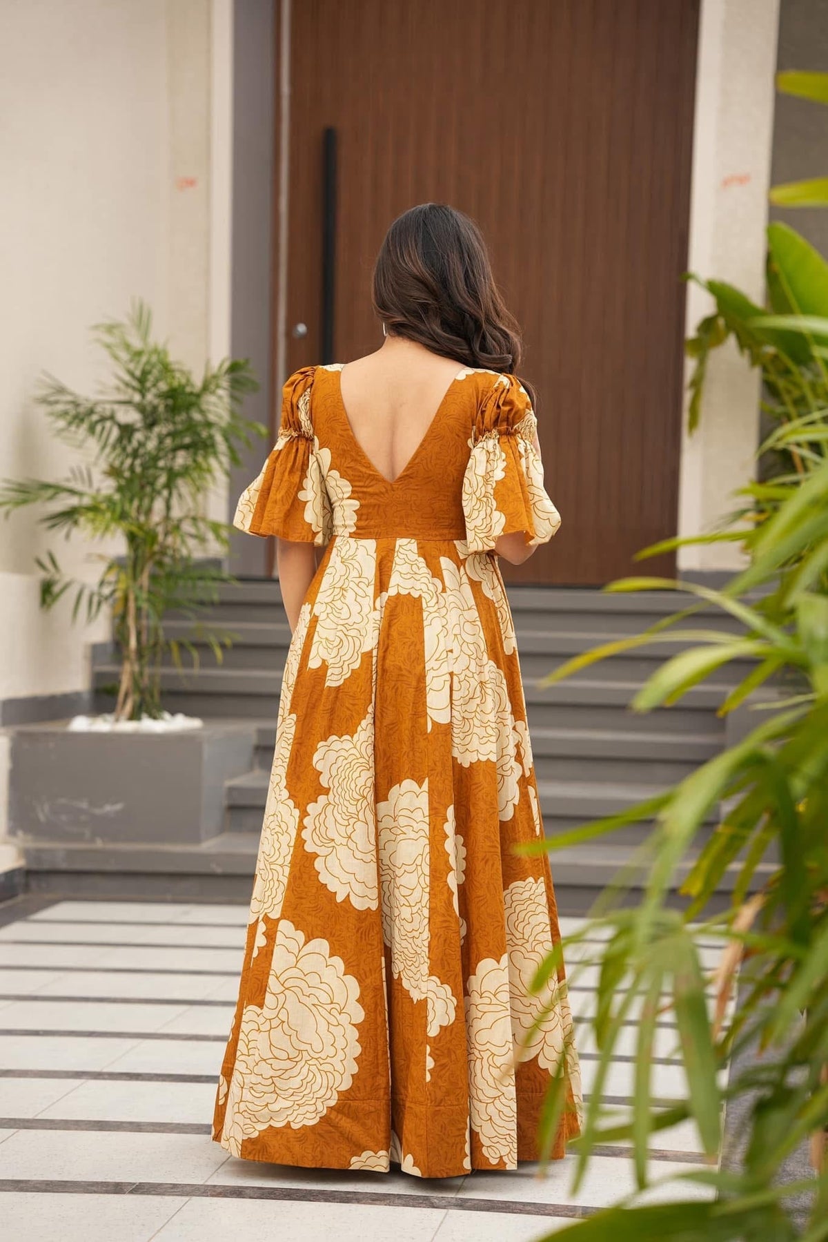 Sunflower cotton maxi