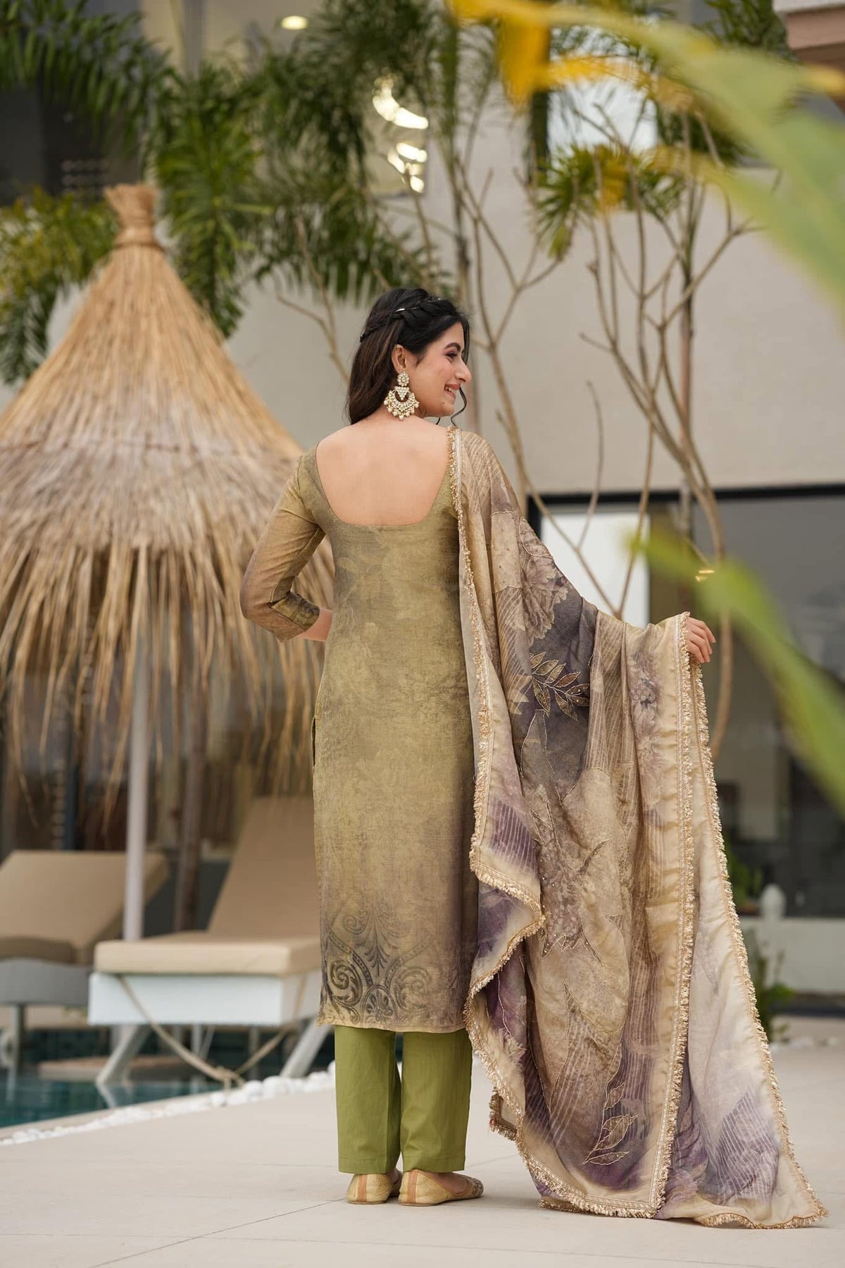 Rutvi silk suit set