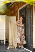 RISHA FLORAL COTTON ANARKALI SUIT SET