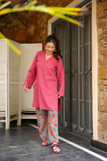 DITI PINK COTTON KURTA SET