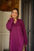 MEDHA WINE KURTA SET