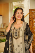 NYSAARA PRINTED COTTON KURTA SET