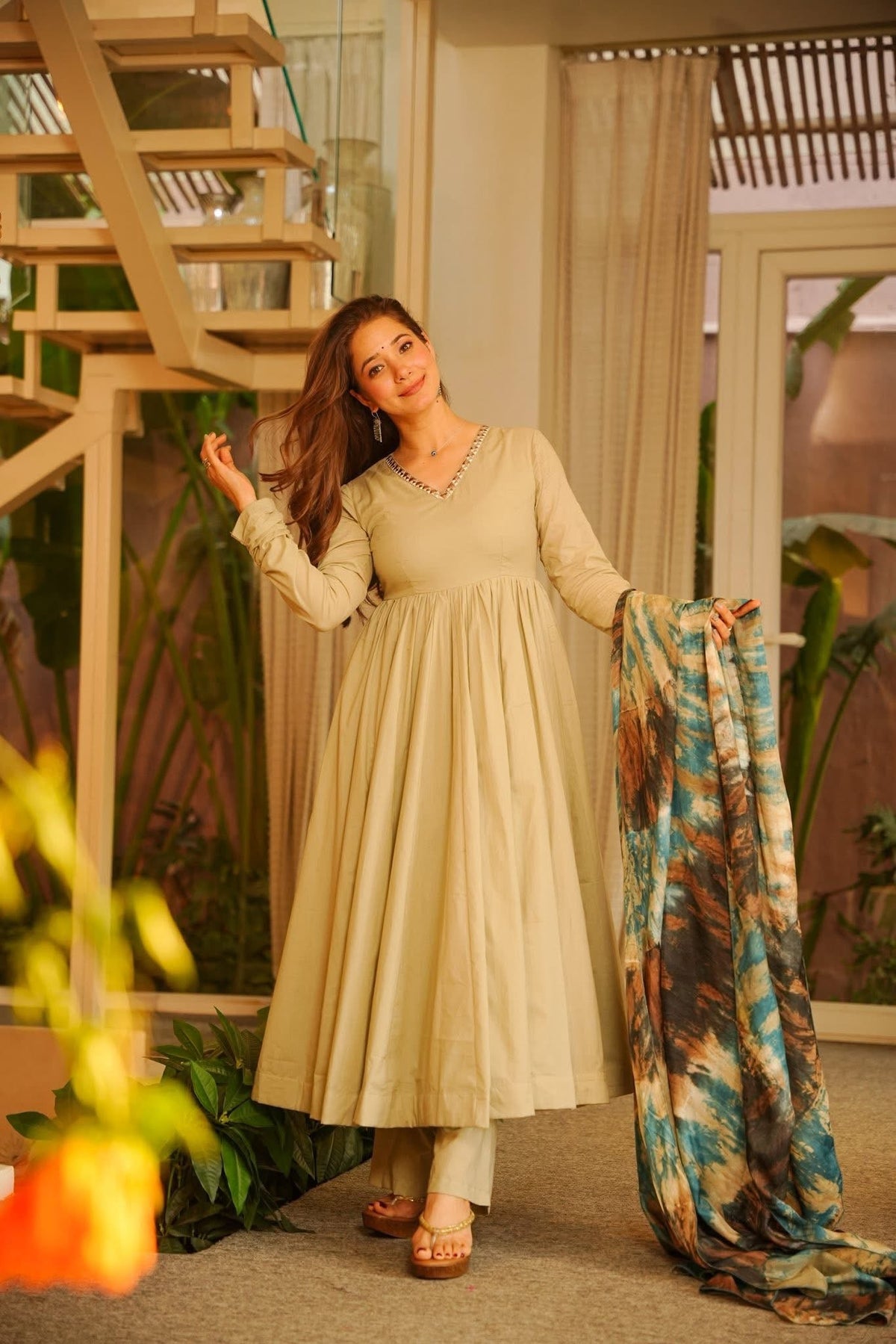 cotton anarkali dresses BANI SUIT SET – Radheys MNM Couture F02981 Chiffon price_￡50-￡100 Complemented with Salwar with Color:Other color from color chart Ajrakh