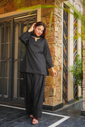 RAATRIKA BLACK FARSHI SALWAR SET